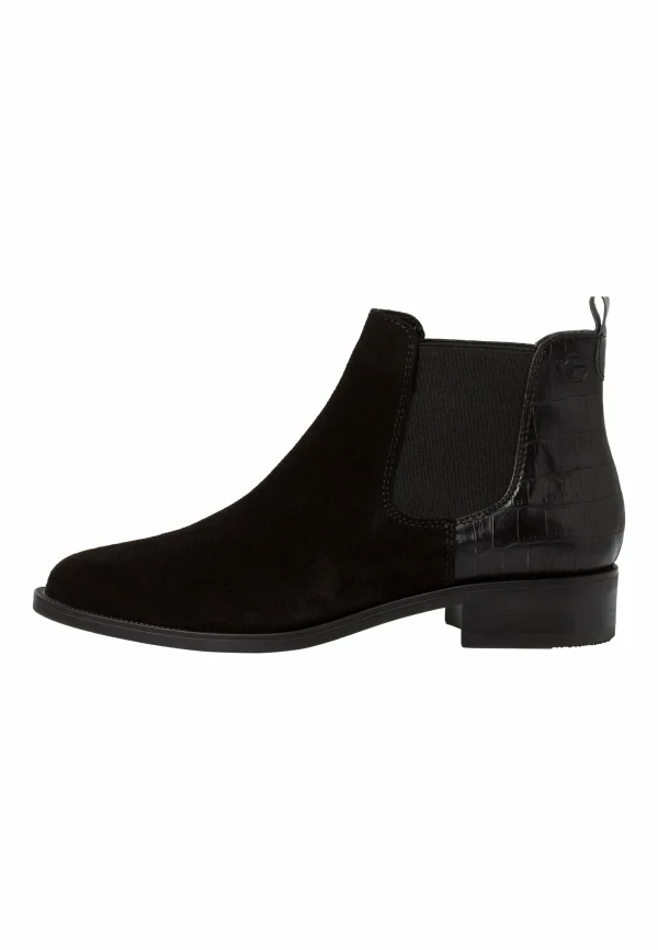 Tamaris Chelsea – Boots À Talons – Blk Sued Str 1