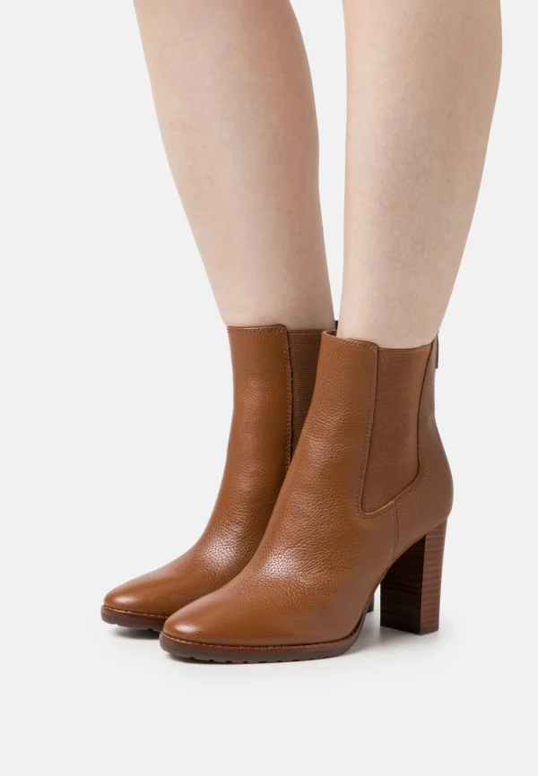 Lauren Ralph Lauren Mylah-Boots-Bootie – Bottines À Talons Hauts – Deep Saddle Tan 1