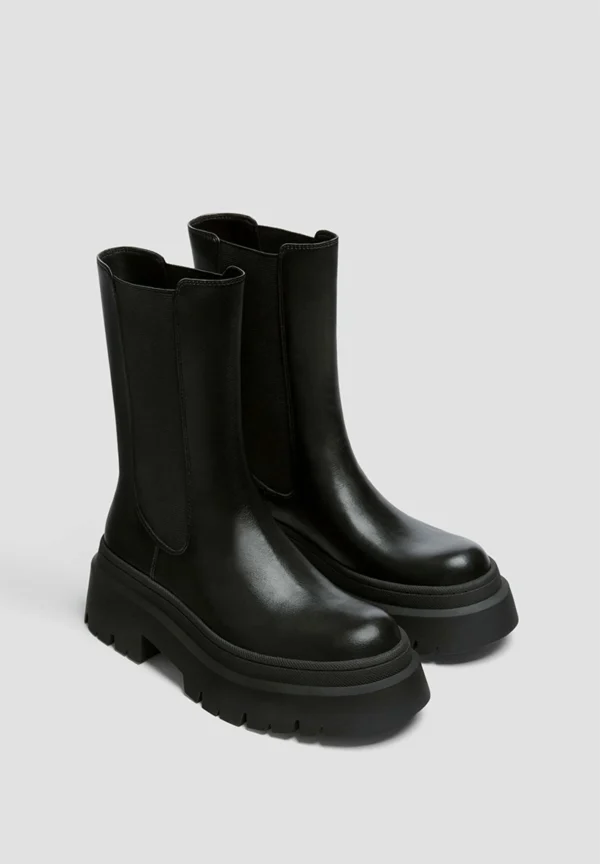 PULL & BEAR Boots À Talons – Black 5