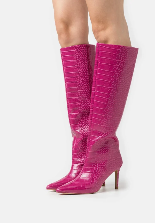 NA-KD Two Tone Boots – Bottes – Pink 1