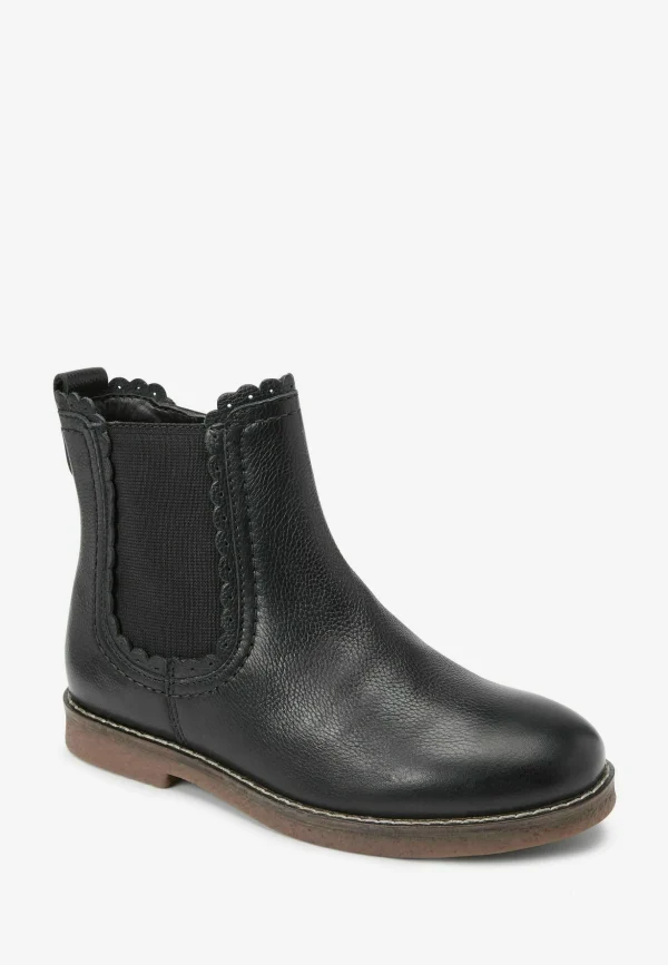 Next Premium – Boots À Talons – Black Leather Scallop 3