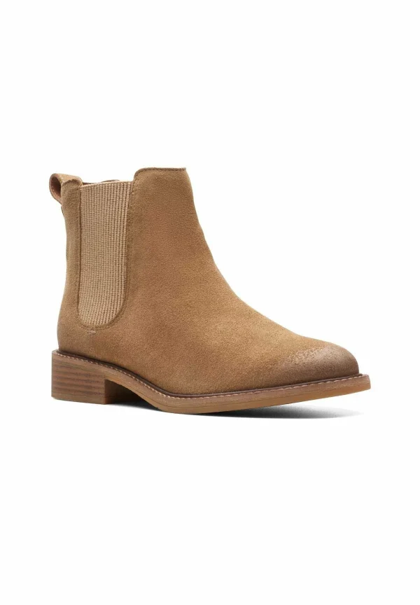 Clarks Cologne Arlo2 – Boots À Talons – Dark Sand Suede 6