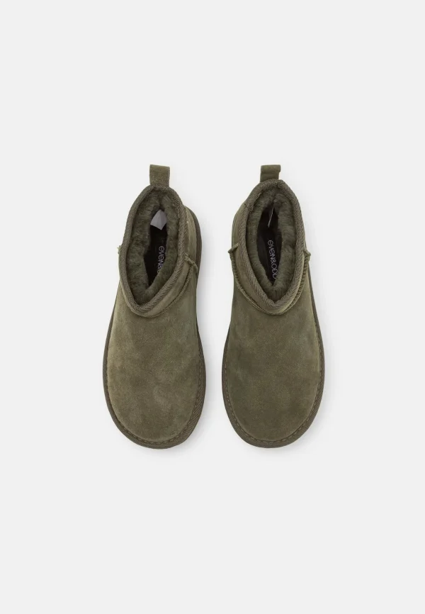 Even&Odd Leather – Boots À Talons – Khaki 7