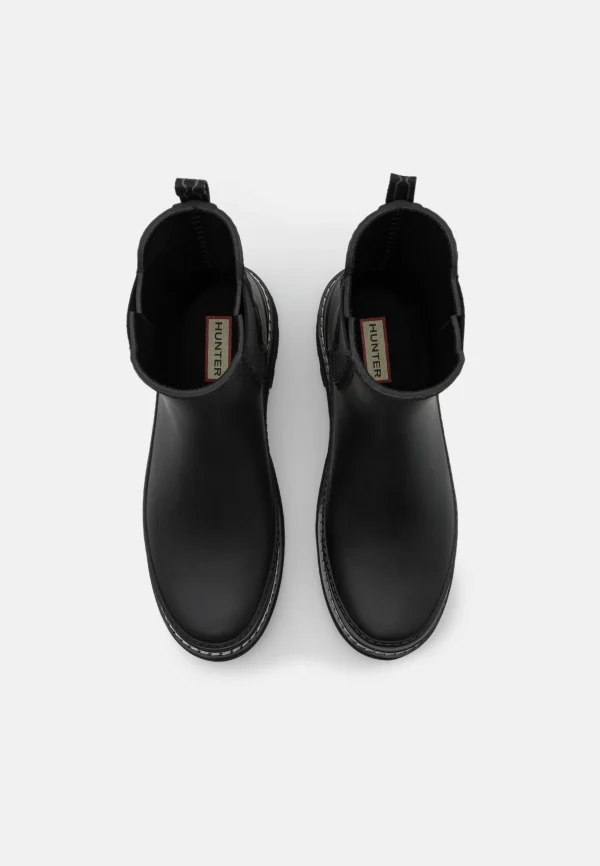 Hunter ORIGINAL Womens Refined Stitch Detail Chelsea Boots – Bottes En Caoutchouc – Black 6