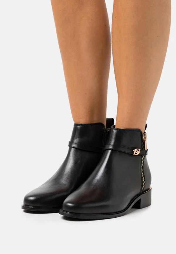 Dune London Wide Fit Pap – Boots À Talons – Black 1