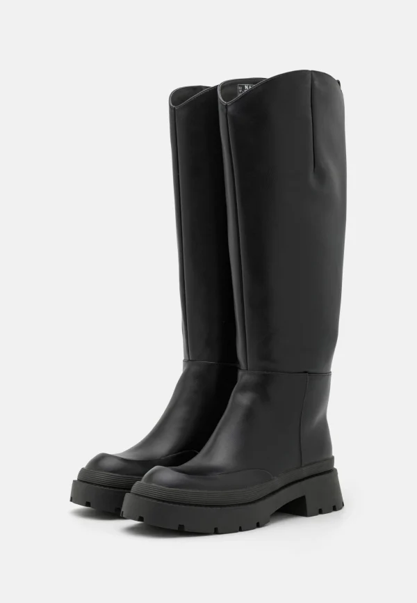 NA-KD Wide Rounded Shaft Boots – Bottes – Black 4