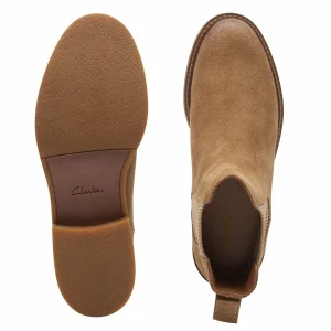 Clarks Cologne Arlo2 – Boots À Talons – Dark Sand Suede 11
