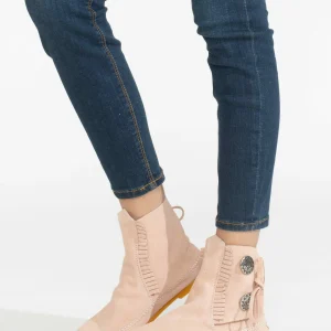 Minnetonka Button Hardsole – Boots À Talons – Pink 10