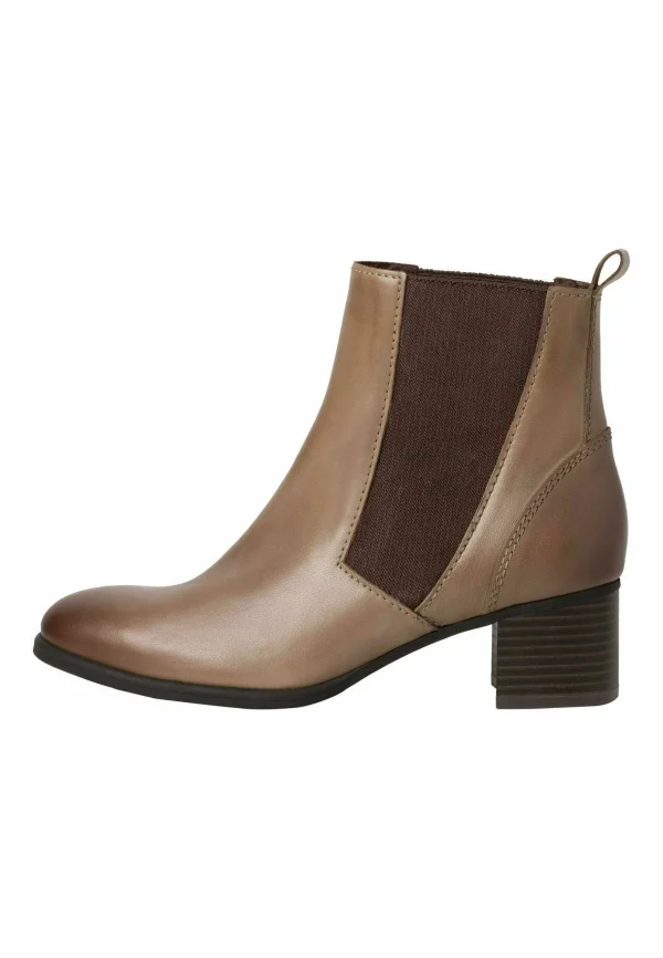 Marco Tozzi Chelsea – Boots À Talons – Taupe 1