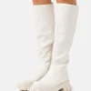 NA-KD Profile Sole Shaft Boots – Bottes À Plateau – Offwhite 20