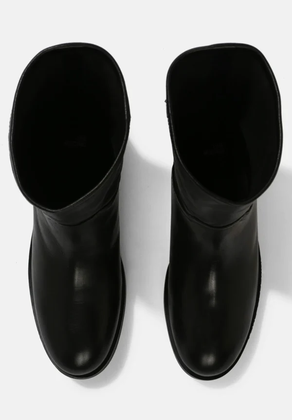 LOVE MOSCHINO Mit Label – Boots À Talons – Black Denim 3