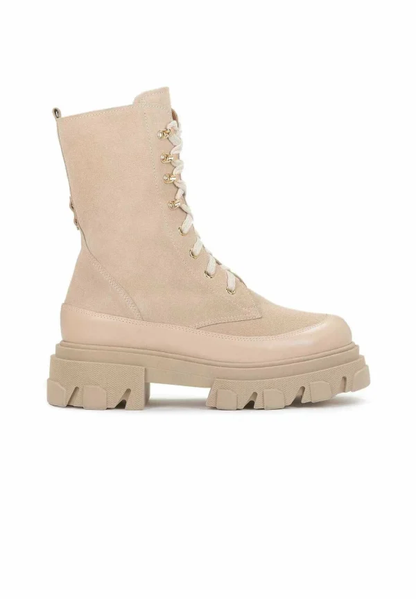 Kazar East-Ankle Boots – Bottines À Lacets – Beige 1