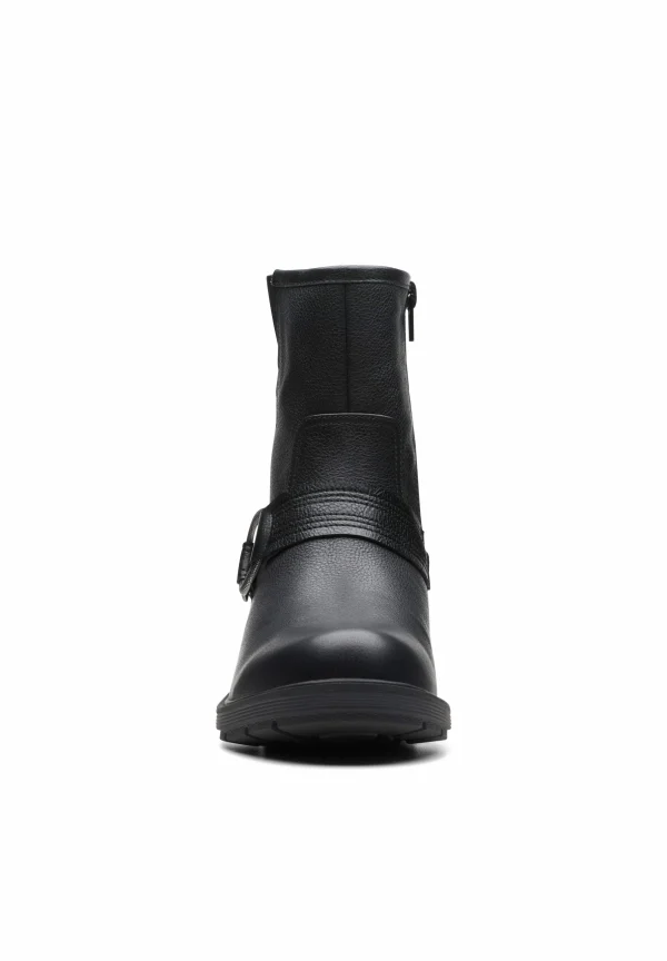 Clarks Hearth Cross – D – Boots À Talons – Black Leather 5
