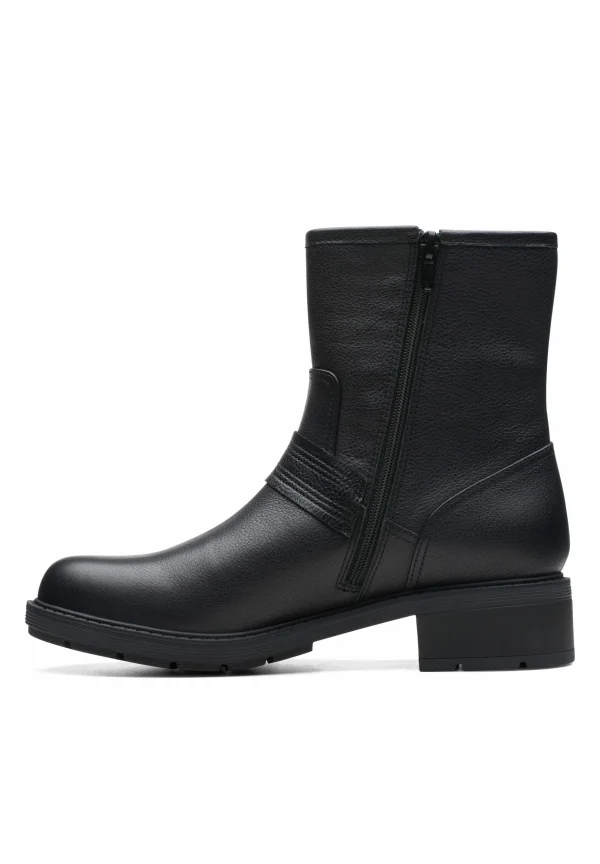 Clarks Hearth Cross – D – Boots À Talons – Black Leather 1