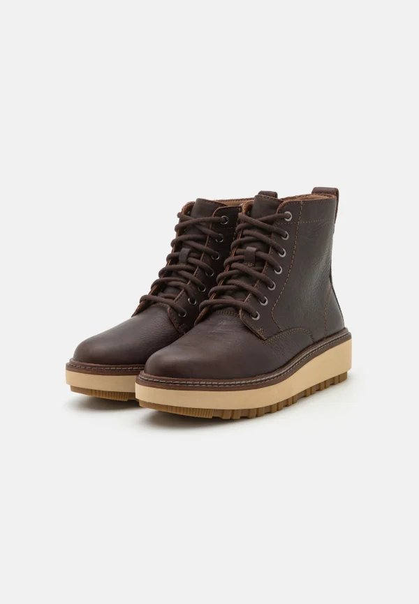 Clarks Oriannaw Lace – Boots À Talons – Dark Brown 3