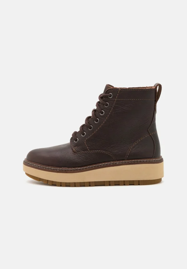 Clarks Oriannaw Lace – Boots À Talons – Dark Brown 1