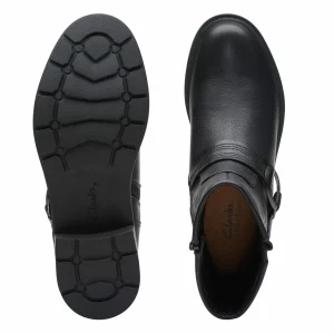 Clarks Hearth Cross – D – Boots À Talons – Black Leather 12