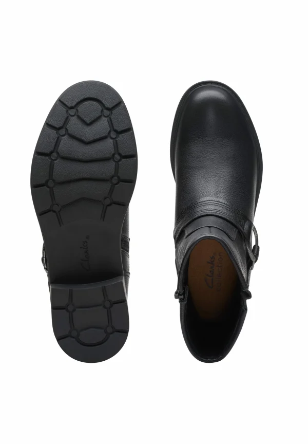 Clarks Hearth Cross – D – Boots À Talons – Black Leather 4