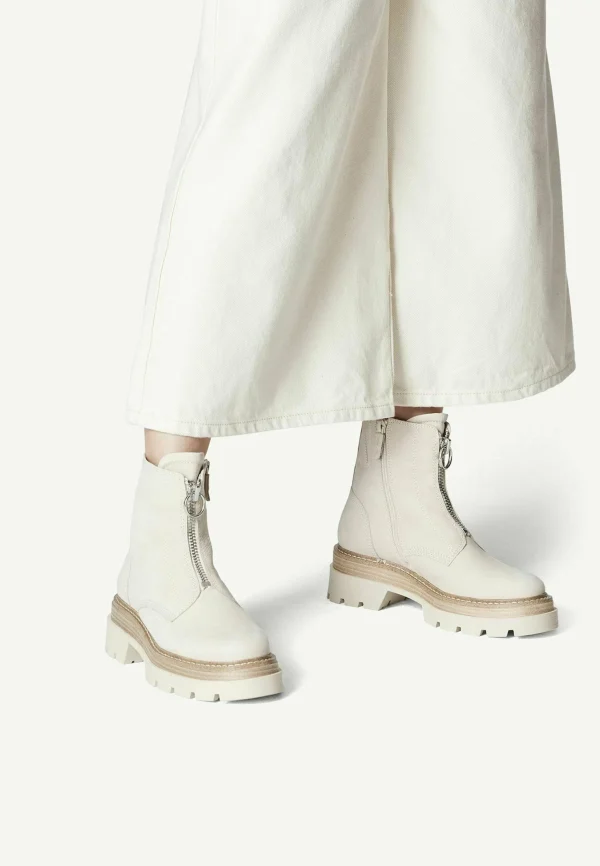 Tamaris Boots À Talons – Ivory Nubuc 1