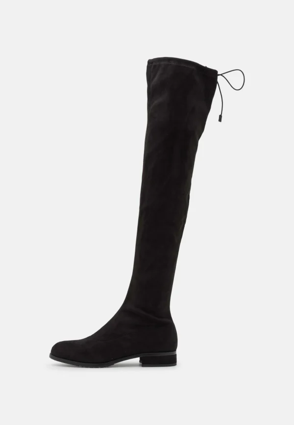 NA-KD Flat Boots – Cuissardes – Black 3