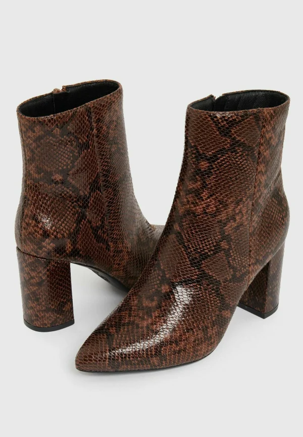 New Look Snake Pointed – Boots À Talons – Brown Pattern 4