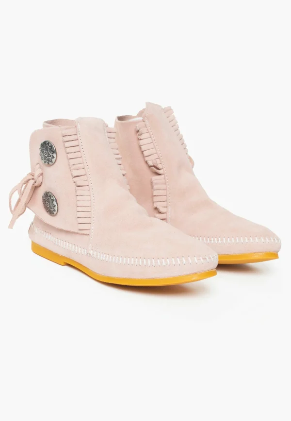 Minnetonka Button Hardsole – Boots À Talons – Pink 7