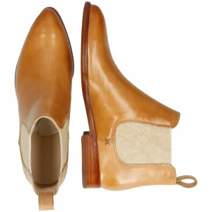 MELVIN & HAMILTON Jessy Mexico Marine Elastic Lino – Boots À Talons – Hellbraun 10