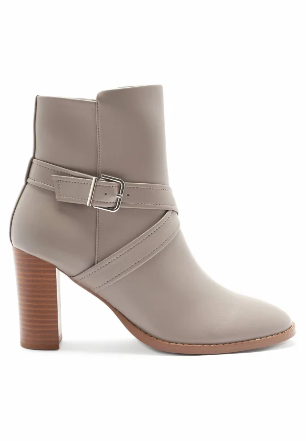 Next Forever Comfort Buckle Detail Standard – Boots À Talons – Grey 3