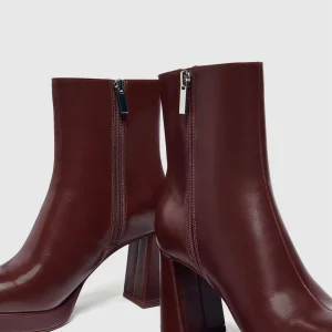 PULL & BEAR Boots À Talons – Dark Red 15