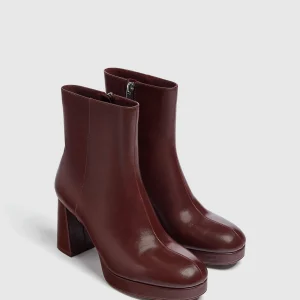 PULL & BEAR Boots À Talons – Dark Red 9