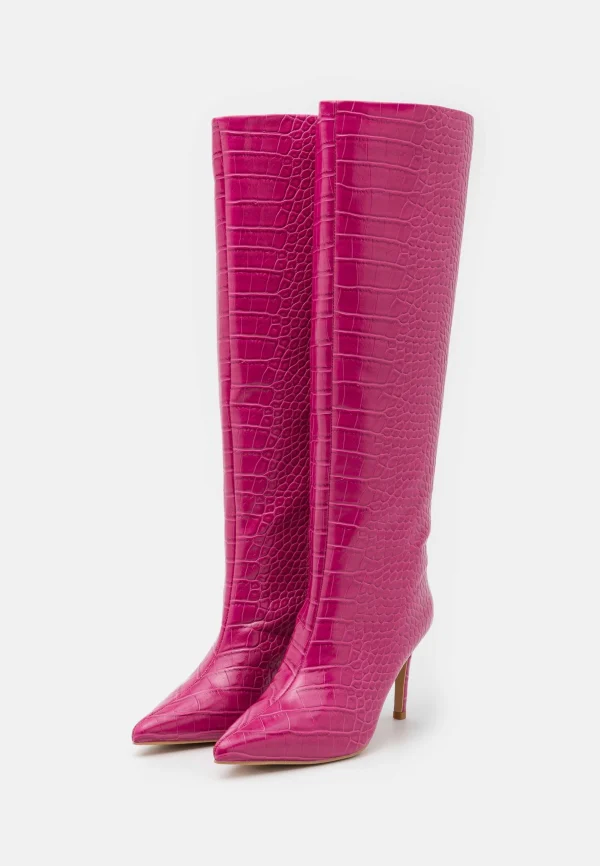 NA-KD Two Tone Boots – Bottes – Pink 4