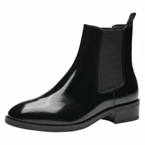 Tamaris Chelsea – Boots À Talons – Black Patent 10