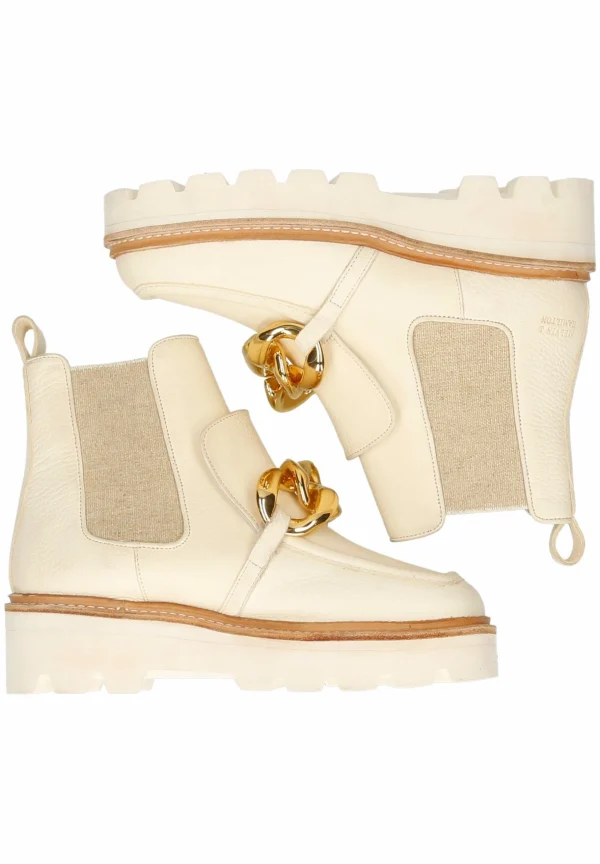 MELVIN & HAMILTON Cassy 1 Boston Milled Milk Shiny – Boots À Talons – White 3