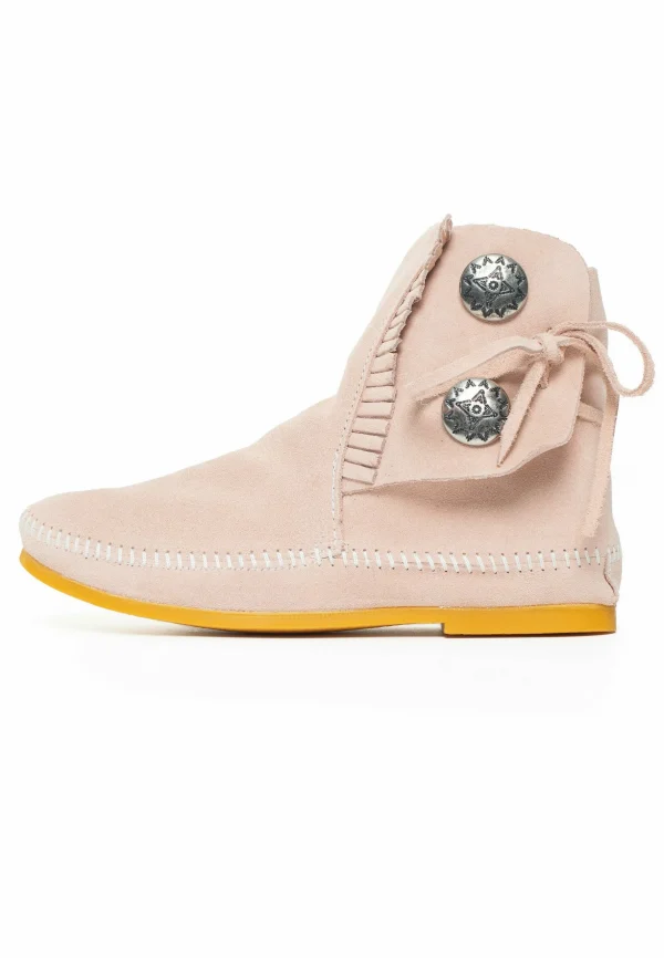 Minnetonka Button Hardsole – Boots À Talons – Pink 5