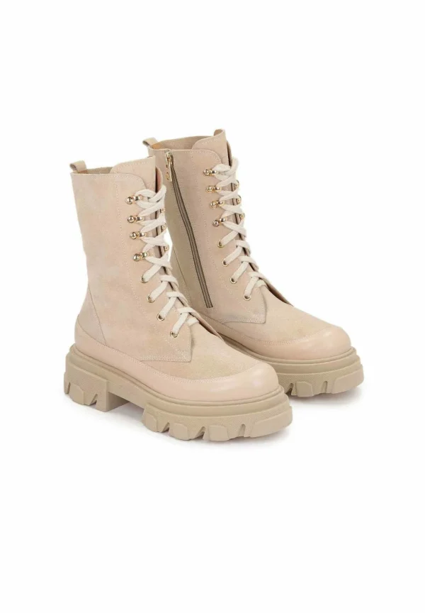 Kazar East-Ankle Boots – Bottines À Lacets – Beige 3