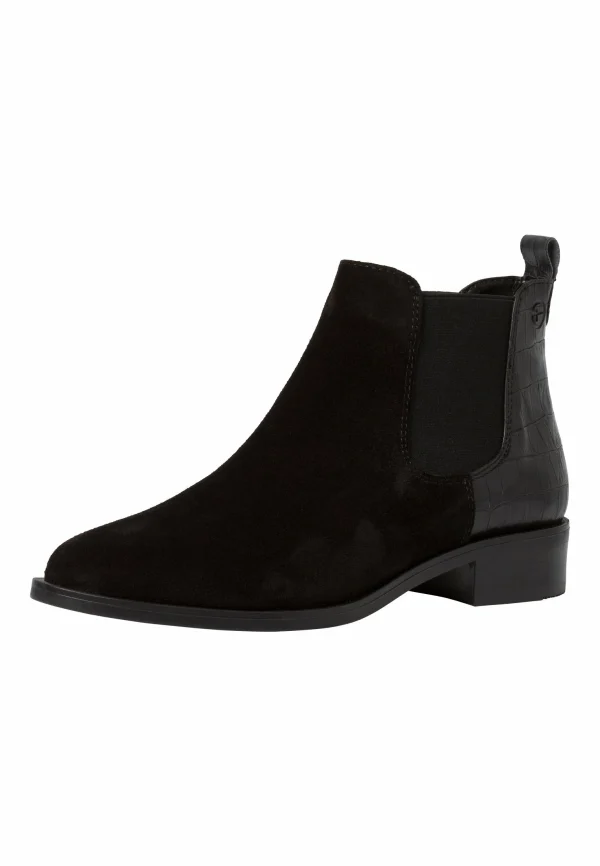 Tamaris Chelsea – Boots À Talons – Blk Sued Str 3
