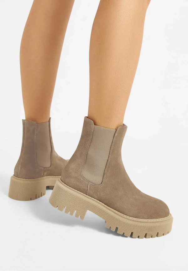 LAST STUDIO Lilith Vison – Boots À Talons – Taupe 1