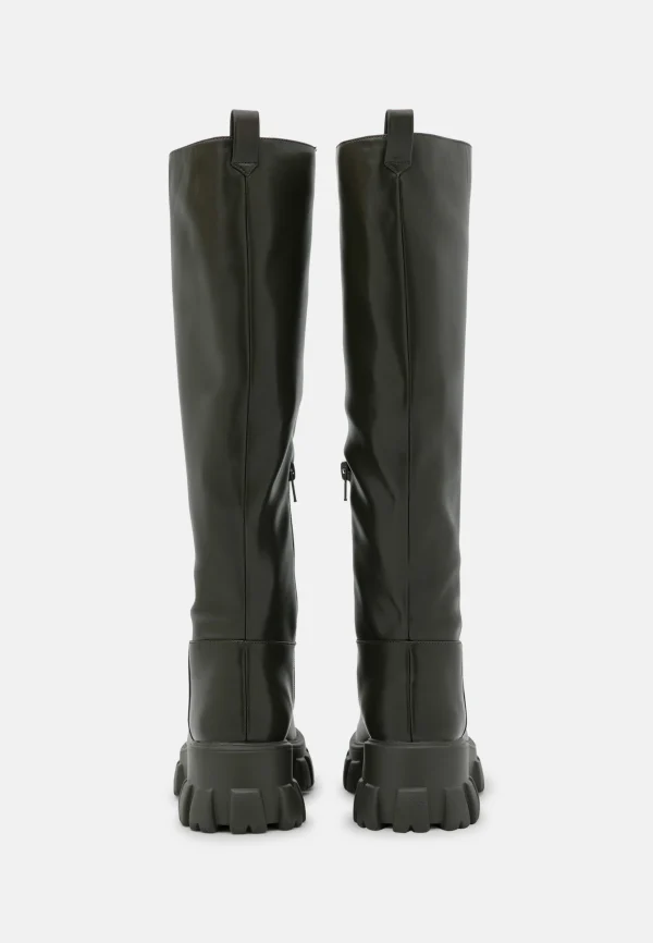 NA-KD Profile Sole Shaft Boots – Bottes À Plateau – Khaki 5