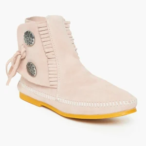 Minnetonka Button Hardsole – Boots À Talons – Pink 16