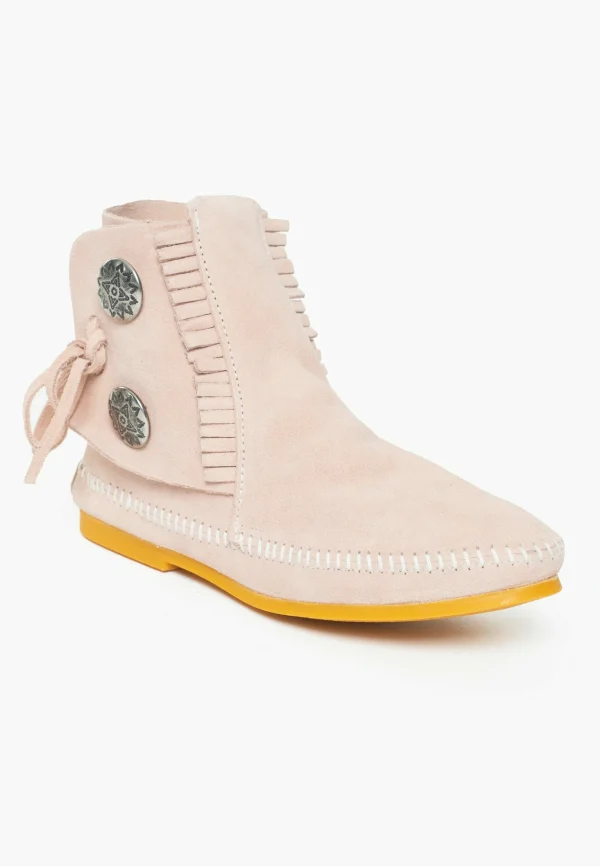 Minnetonka Button Hardsole – Boots À Talons – Pink 6
