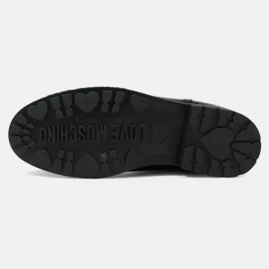 LOVE MOSCHINO Mit Label – Boots À Talons – Black Denim 12