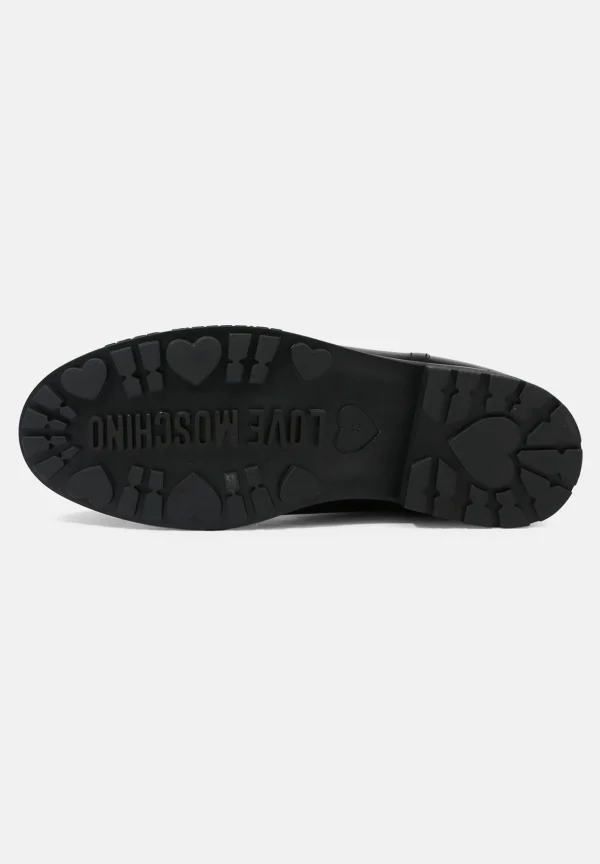 LOVE MOSCHINO Mit Label – Boots À Talons – Black Denim 5
