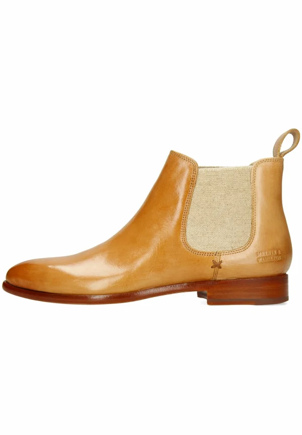 MELVIN & HAMILTON Jessy Mexico Marine Elastic Lino – Boots À Talons – Hellbraun 1
